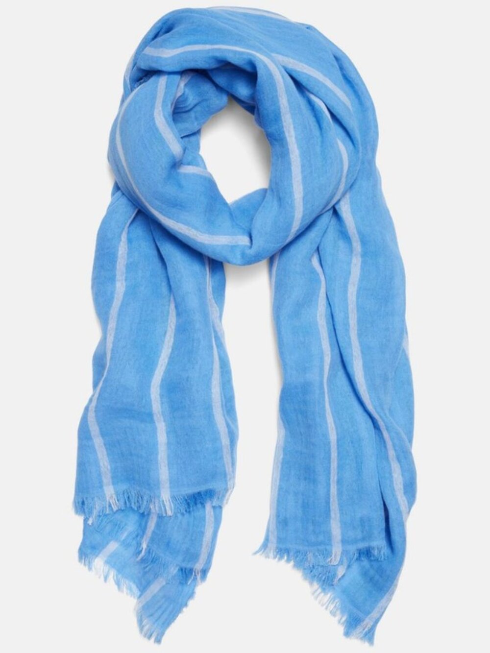 NWOT Vince Scarf Cotton Gauze Awning Stripe Scarf Blue Oversized